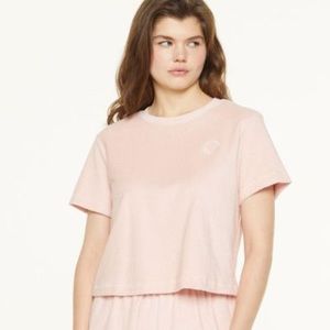 FOR DAYS Cabana Terry Crop Tee - Paloma